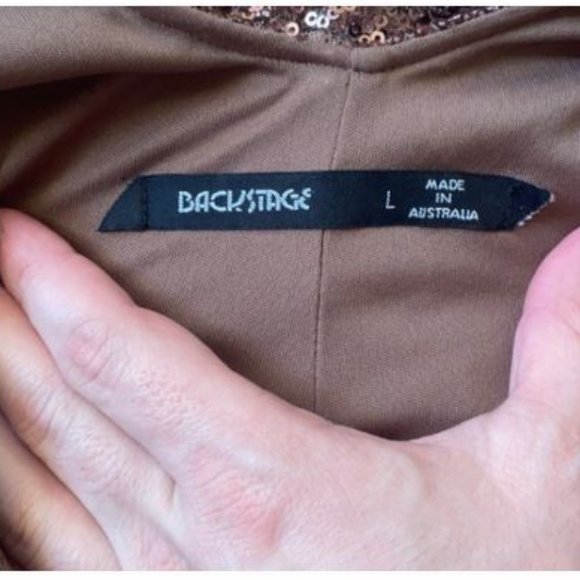 Bronze Sequin Party Dress - Picture 9 of 9